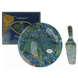 Van Gogh Íriszek üveg süteményes tortatál lapáttal