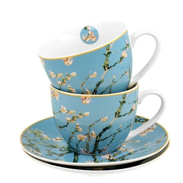 Van Gogh Mandulavirágzás porcelán csésze aljjal- 270 ml - 2 személyes készlet