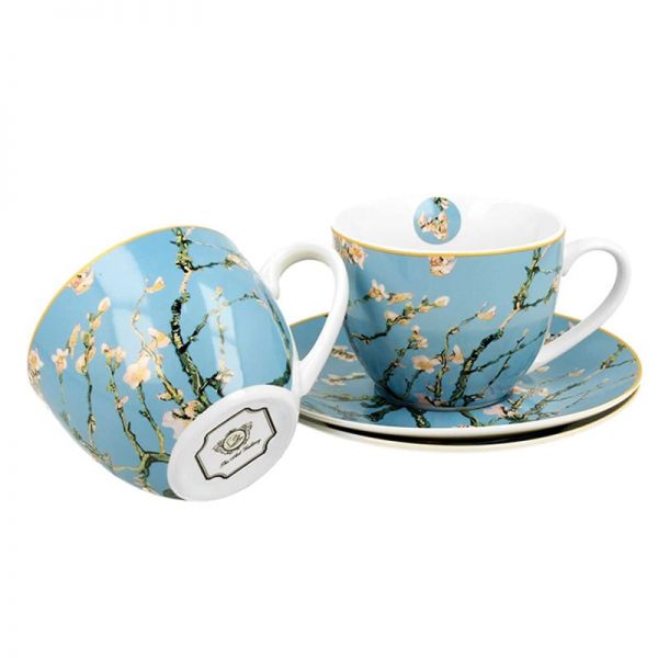 Van Gogh Mandulavirágzás porcelán csésze aljjal- 270 ml - 2 személyes készlet