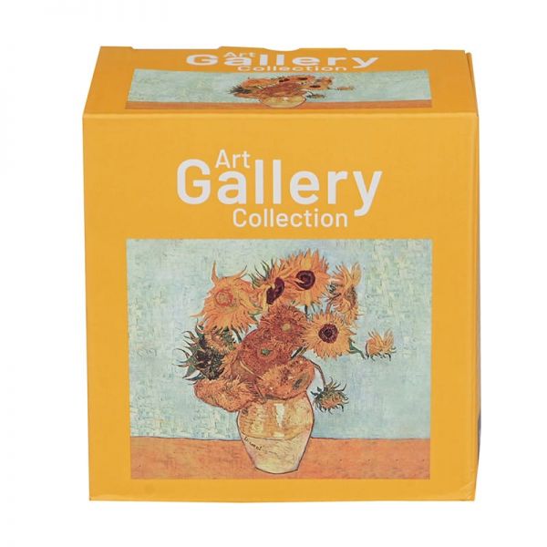 Van Gogh Napraforgók porcelán bögre fémkanállal – 360 ml