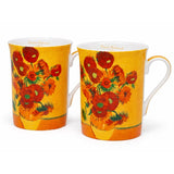 Van Gogh Napraforgók porcelán bögre szett 300 ml - szív díszdobozos