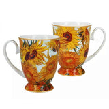Bögre, csésze Van Gogh Napraforgók porcelán bögre szett szív alakú díszdobozban - CARMANI