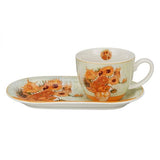 Van Gogh Napraforgók porcelán reggeliző szett tálcával – 450 ml