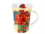 Bögre, csésze Van Gogh porcelán bögre díszdobozban 350 ml Pipacsok és százszorszépek