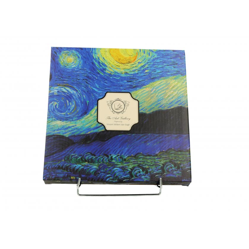Tányér, étkészlet Van Gogh porcelán desszertes tányér 2 db szett Csillagos Éj