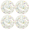 Étkészlet Vintage porcelán desszertes tányér 4 db szett Birds Melody