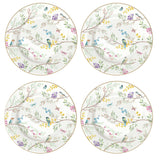 Étkészlet Vintage porcelán desszertes tányér 4 db szett Birds Melody