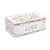 Virág mintás kotyogós kávéfőző két személyes porcelán kávés csészével díszdobozban Easy Life Mon Amour