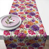 Asztali futó Virág mintás pamut asztali futó 40x150 cm Anne white