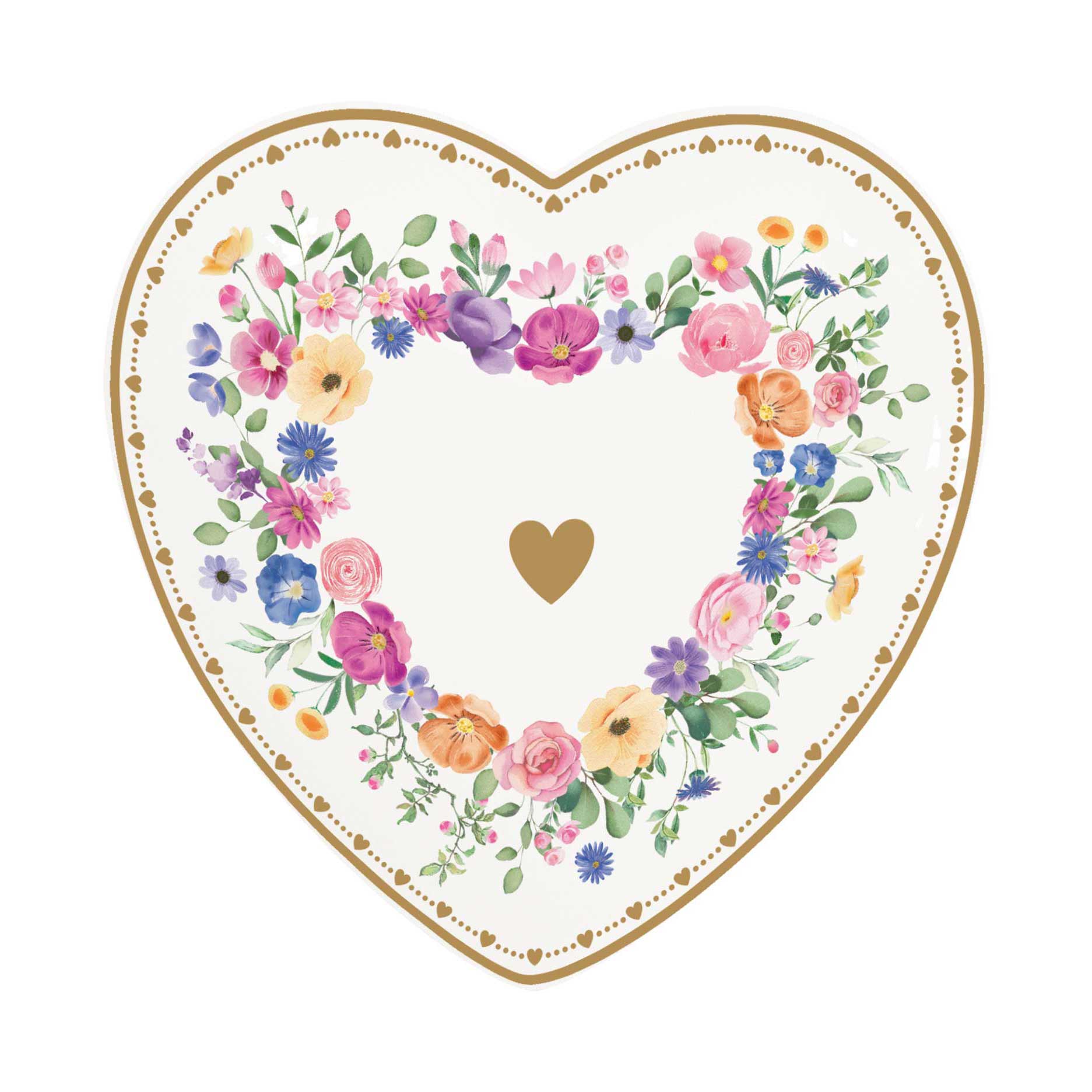 Virág mintás porcelán fedeles ékszertartó tálka díszdobozban Easy Life Mon Amour