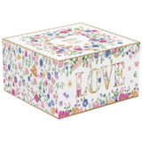 Virág mintás porcelán szív alakú tálka 15 cm díszdobozban Easy Life Mon Amour
