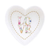Virág mintás porcelán szív alakú tálka 15 cm díszdobozban Easy Life Mon Amour