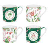 Bögre Virágos porcelán bögre 4 db szett díszdobozban Botanic Chic