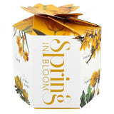 Virágos porcelán bögre szűrővel – 400 ml – sárga díszdobozos