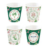 Bögre Virágos porcelán kávéspohár 4 db szett díszdobozban Botanic Chic