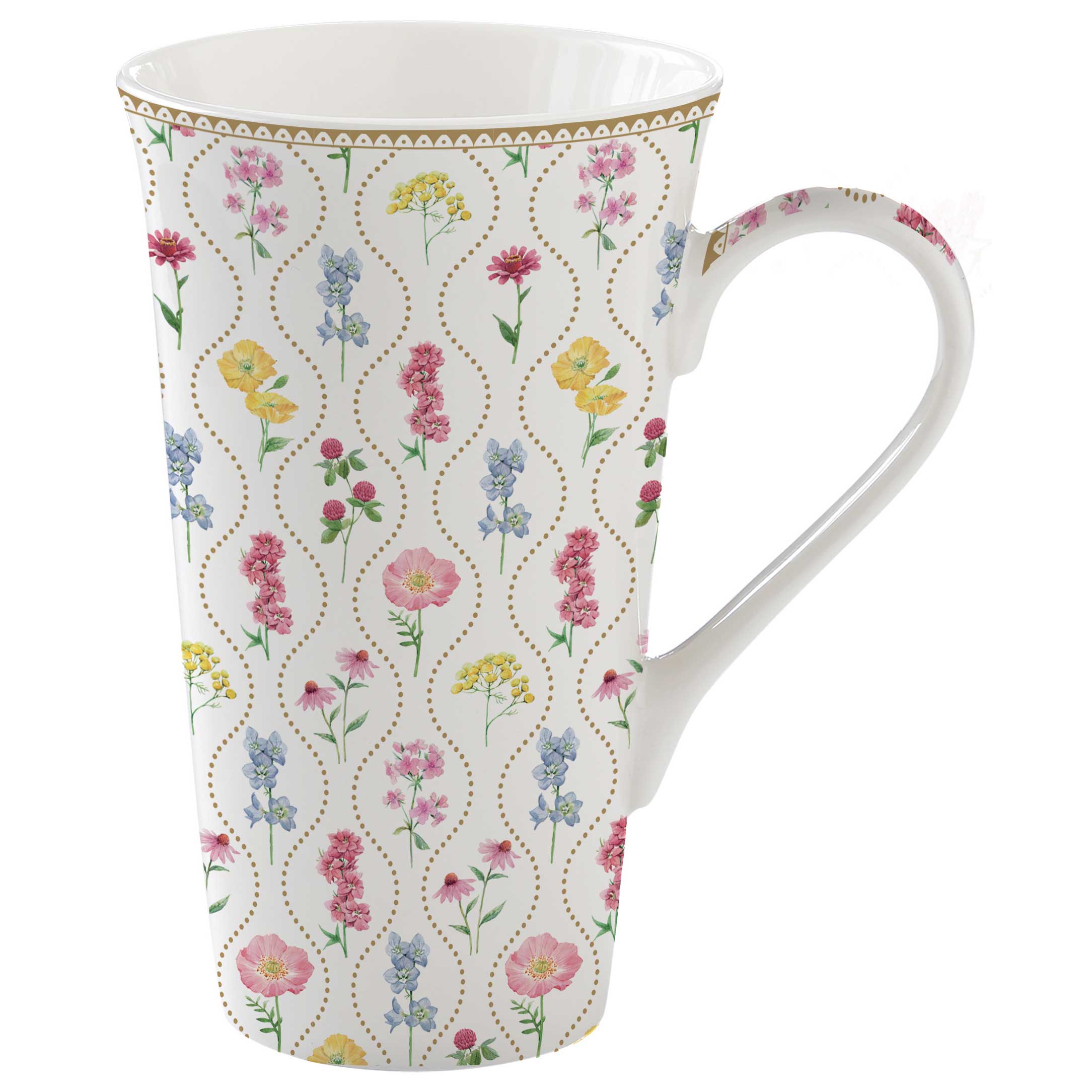 Bögre Virágos porcelán nagy bögre 600 ml Coffee Mania Meadow Flowers