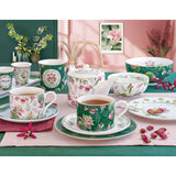 Bögre Virágos porcelán nagy reggeliző csésze aljjal díszdobozban Botanic Chic