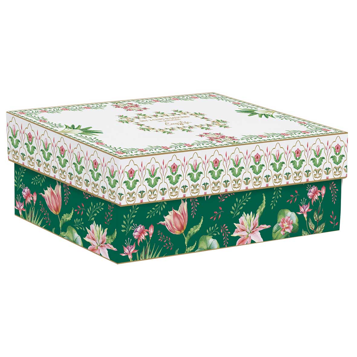 Bögre Virágos porcelán teáscsésze aljjal két személyes díszdobozban Botanic Chic