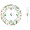 Tortatál Virágos porcelán tortatál lapáttal 32 cm díszdobozban Botanic Chic
