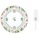Tortatál Virágos porcelán tortatál lapáttal 32 cm díszdobozban Botanic Chic