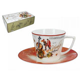 Vivaldi Ősz porcelán csésze aljjal díszdobozban - 230 ml
