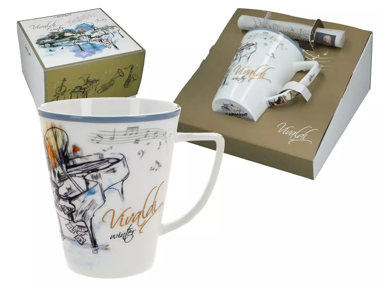 Vivaldi porcelán bögre díszdobozban - 400 ml Négy évszak Tél