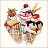 Szalvéta Yummy fagyi tölcséres papírszalvéta 33x33 cm 20 db-os