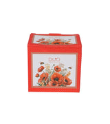 Porcelán pipacsos bögre fém szűrővel 430 ml ajándék díszdobozban Poppies