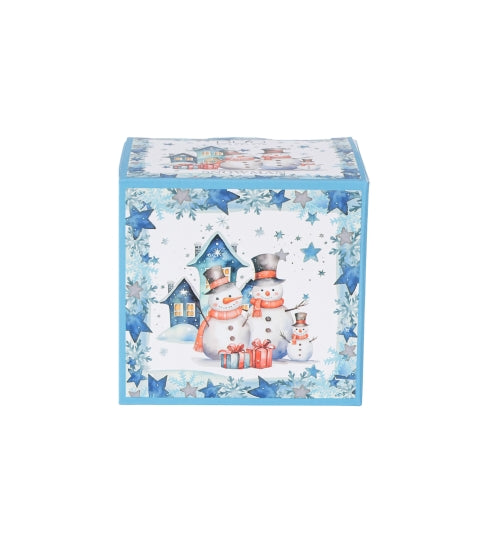 Karácsonyi hóemberes porcelán szűrős bögre díszdobozban Snowman