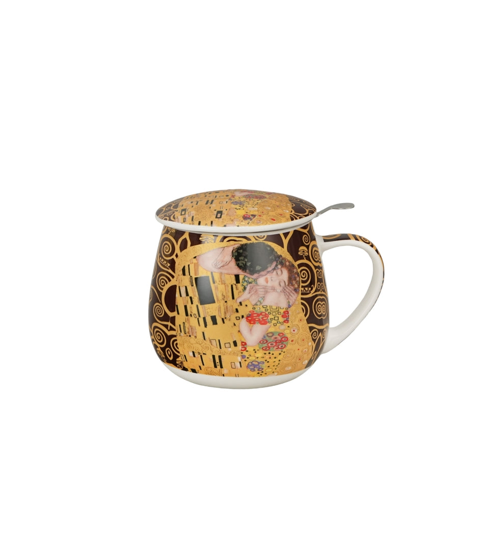 Porcelán szűrős 430 ml bögreKlimt A Csók díszdobozban