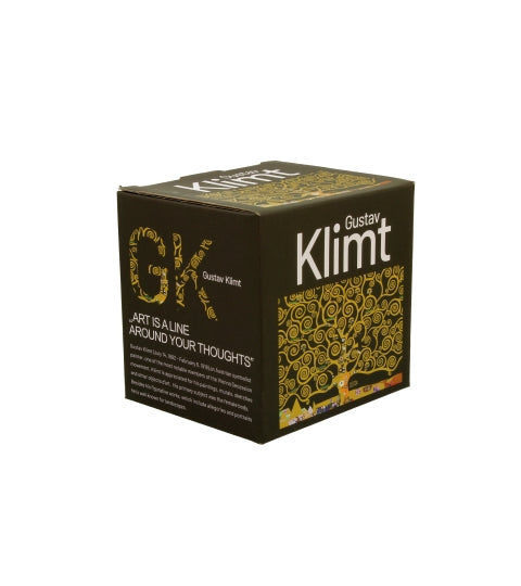 Porcelán teás bögre tetővel fém szűrővel 430 ml díszdobozban Gustav Klimt Életfa