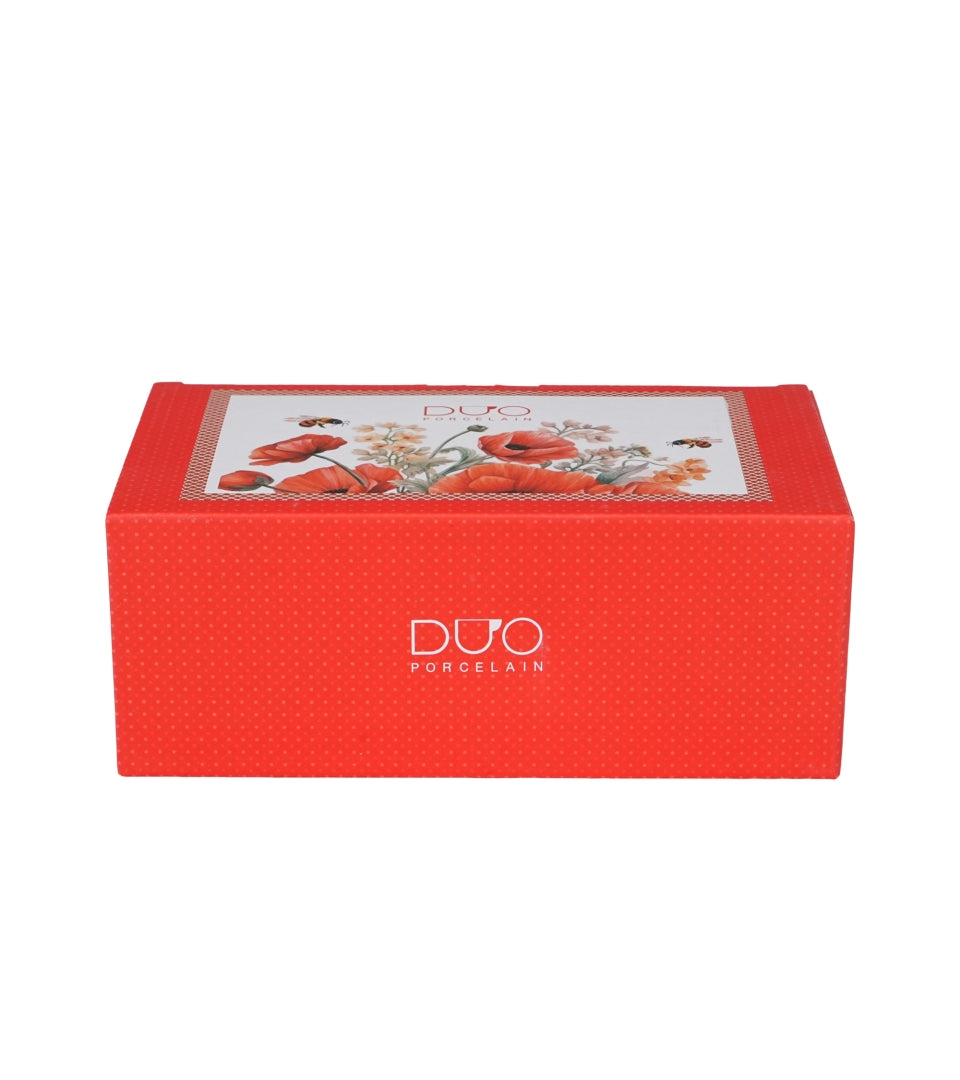 Porcelán pipacsos nagy reggeliző csésze aljjal 450 ml Poppies