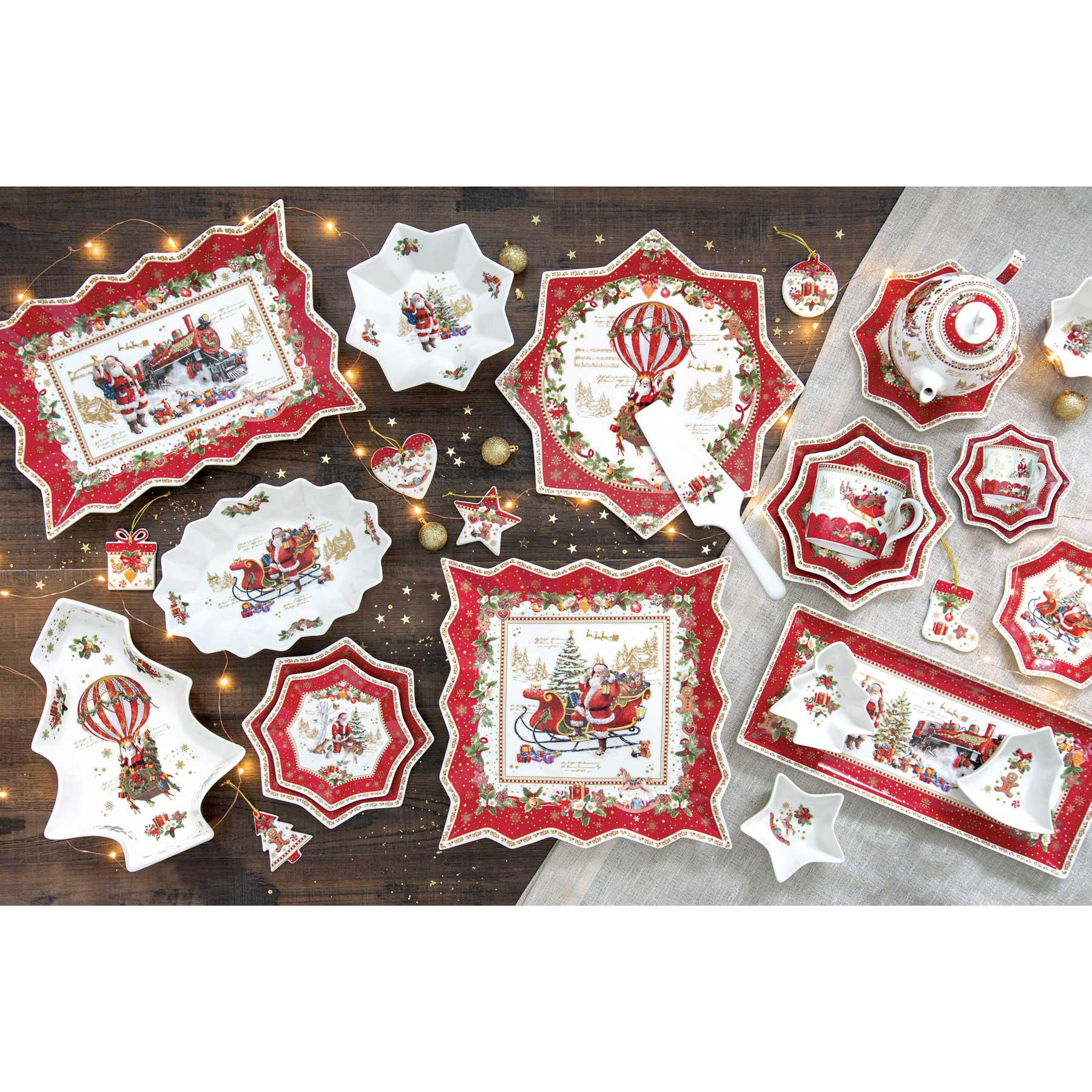 Tányér, étkészlet 18 részes karácsonyi porcelán étkészlet Christmas Memories