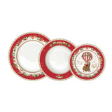 Tányér, étkészlet 18 részes karácsonyi porcelán étkészlet Christmas Memories