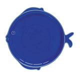 Tányér, étkészlet 18 részes Porcelán mediterrán étkészlet hal alakú tányérokkal blue