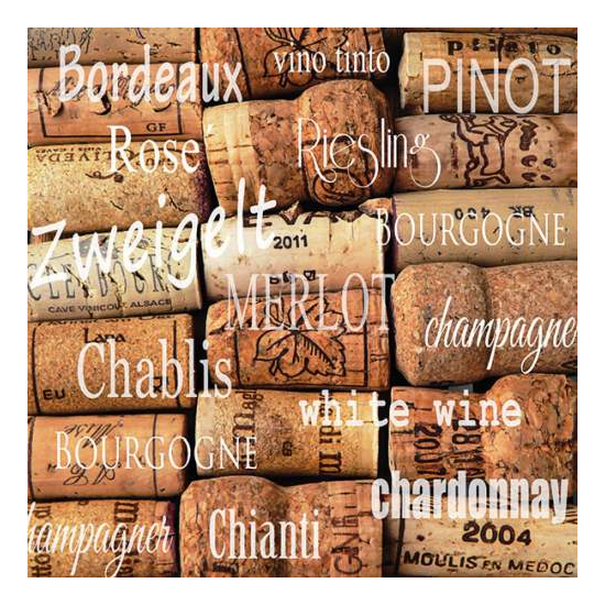 Szalvéta Wine Corks papírszalvéta