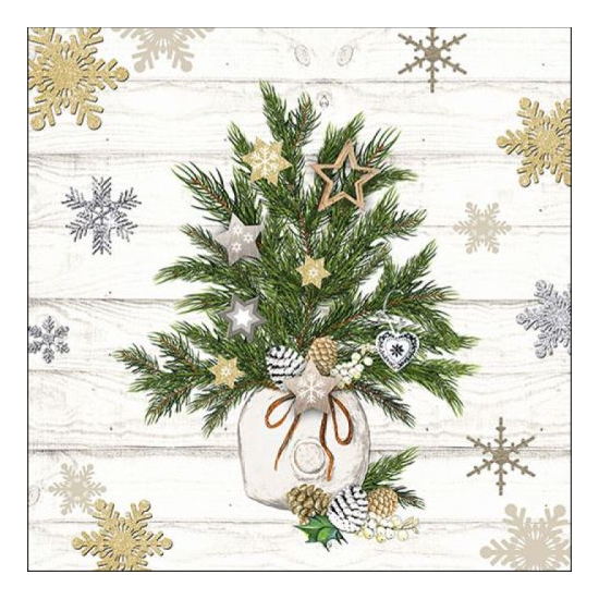 Szalvéta Karácsonyi papírszalvéta Decorated Branches