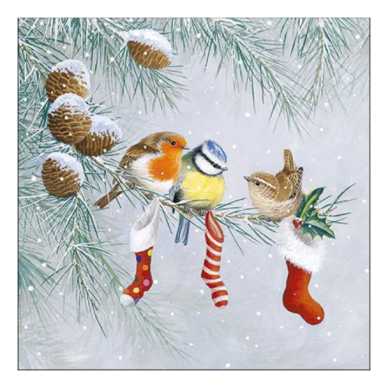 Szalvéta Karácsonyi papírszalvéta Christmas Socks