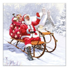 Szalvéta Karácsonyi papírszalvéta Santa On Sledge