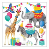Szalvéta Animal Birthday White papírszalvéta 33x33 cm