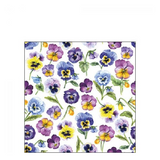 Szalvéta Árvácskás papírszalvéta Pansy All Over kicsi 25x25 cm