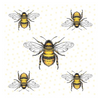 Szalvéta Bees papírszalvéta