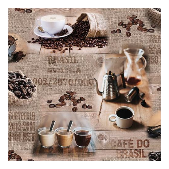 Szalvéta Brasil kávés papírszalvéta 33x33 cm 20 db-os
