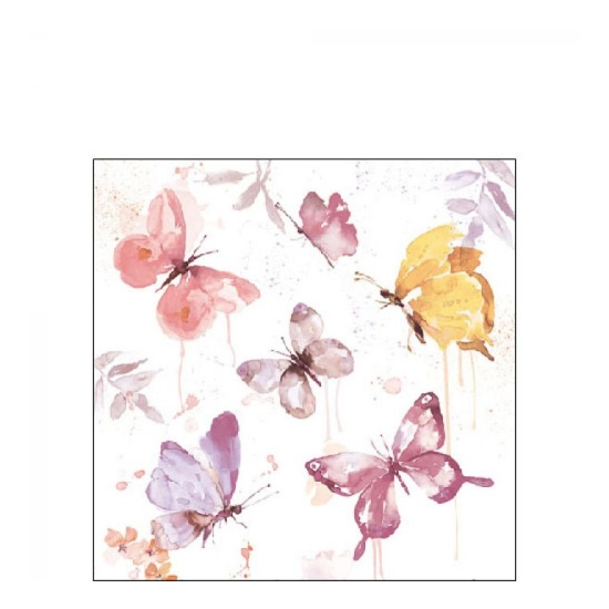 Szalvéta Butterfly Collection rose papírszalvéta 25x25 cm 20 db-os