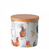 Tároló doboz Chicken Farm porcelán konyhai tároló szilikon zárógyűrűvel kicsi