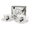 Bögre, csésze Cicás porcelán teás csésze aljjal két személyes 280 ml Charming cats