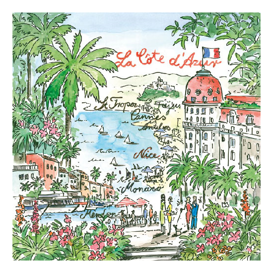 Szalvéta Cote d' Azur papírszalvéta