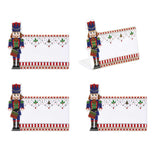 Karácsonyi dekoráció Diótörő karácsonyi asztali névtábla 4 db-os szett Nutcrackers