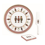 Tortatál Diótörő karácsonyi porcelán tortatál lapáttal díszdobozban, 32 cm - Nutcrackers