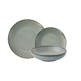 Tányér, étkészlet Drops Celadon modern porcelán 18 részes étkészlet